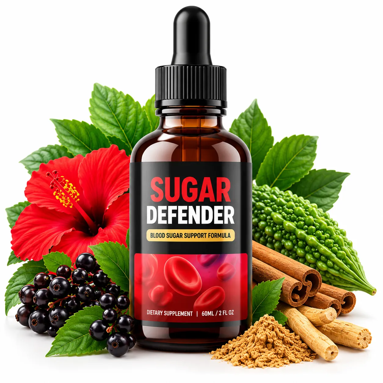 Sugar Defender liquid dietary supplement bottle